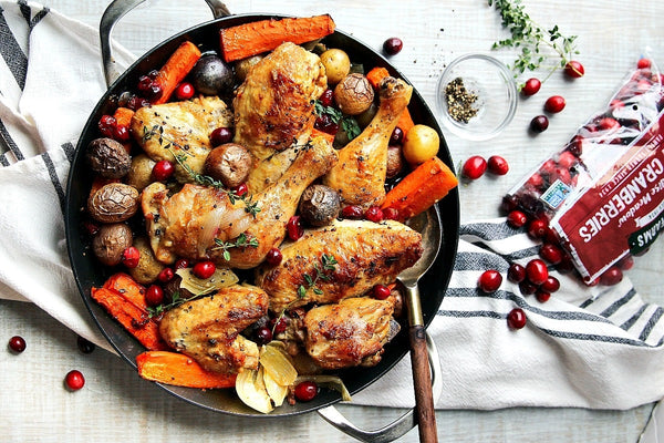 Skillet Cranberry Chicken and Veggies