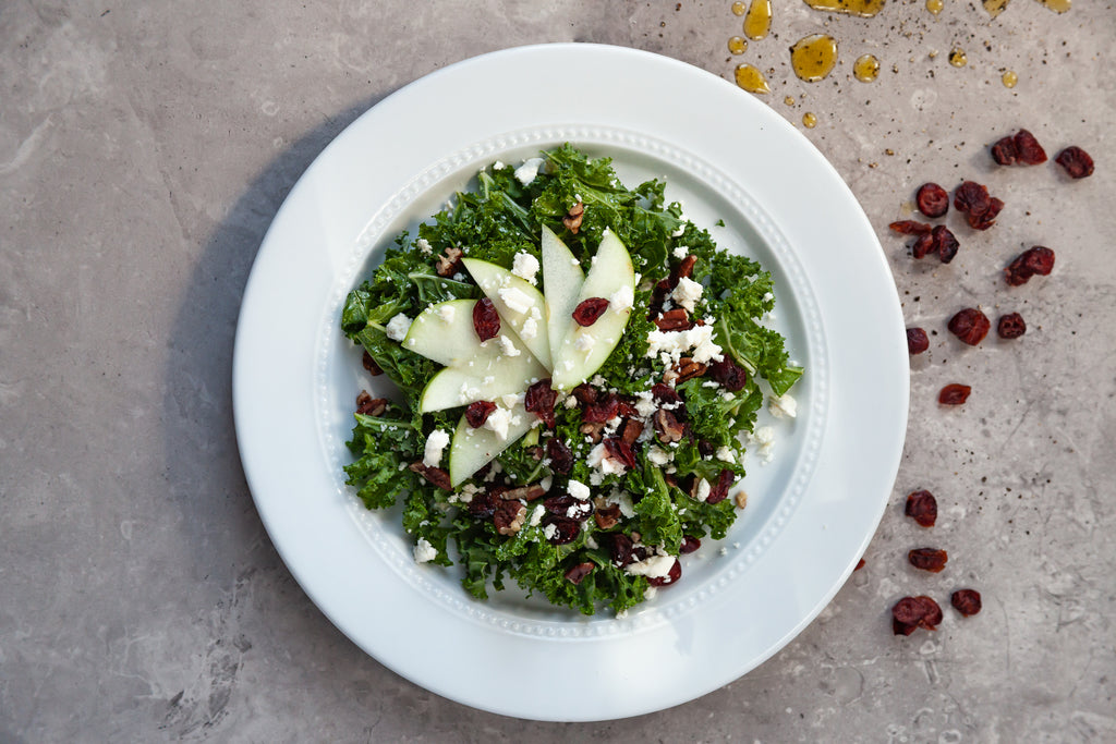 Kale, Apple, Cranberry, Pecan and Feta Salad – Decas Farms