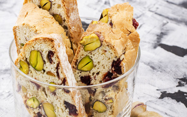 Cranberry Pistachio & Candied Orange Peel Biscotti