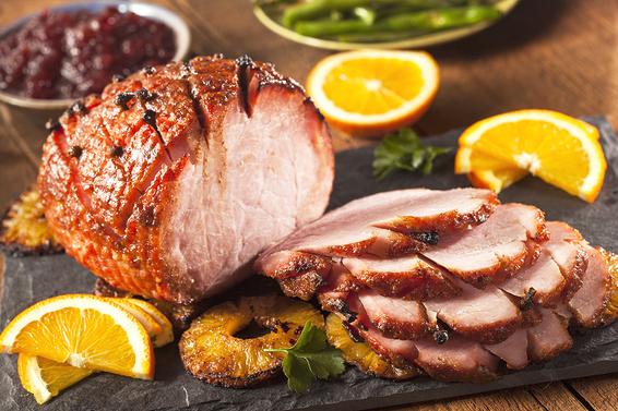 Cranberry Orange Glazed Ham