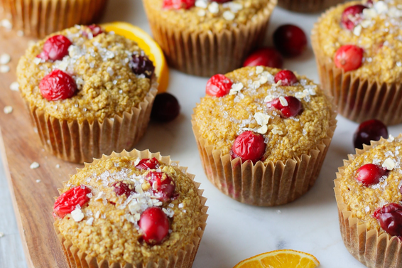 Cranberry Orange Oat Muffins