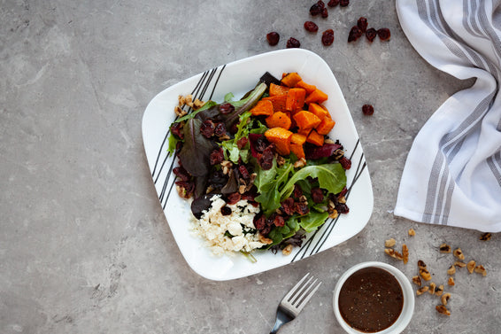 Roasted Butternut Squash, Cranberry, and Feta Salad