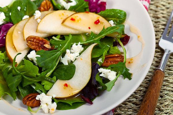 Pear, Cranberry, and Pecan Chopped Salad