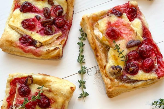 Cranberry Pecan Brie Tarts