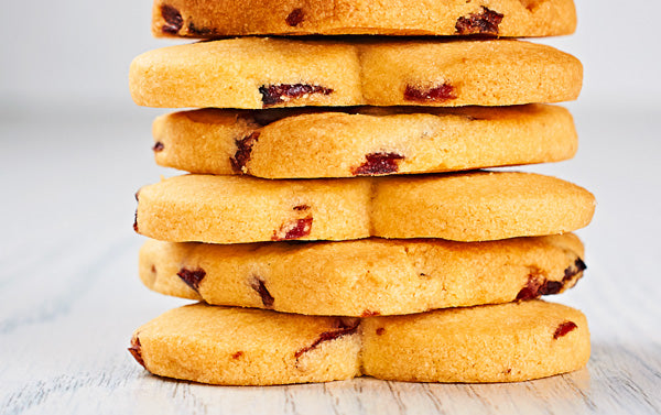 Cranberry Orange Shortbread Cookies