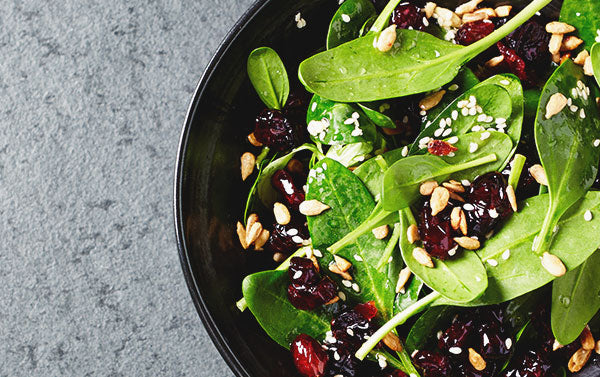 Decas Farms Cranberry Superfood Salad with Creamy Avocado Dressing