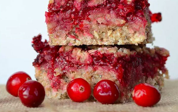 Vegan Cranberry Crumb Bars