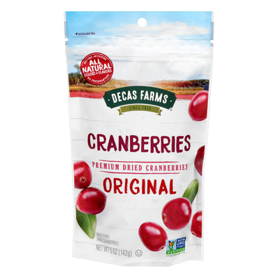 Decas Farms Original Premium dried cranberries, 5 oz. all natural